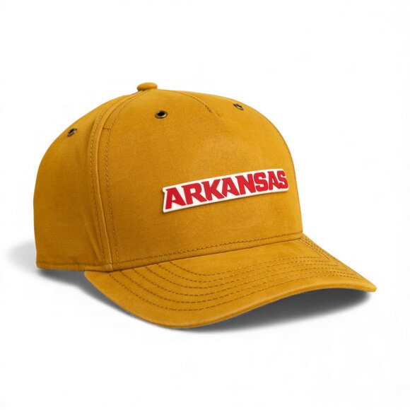 Arkansas Razorbacks ARKANSAS Red 3D Snapback Canvas Hat- Wheat - Picture 1 of 3